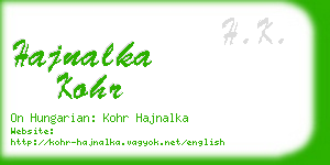 hajnalka kohr business card